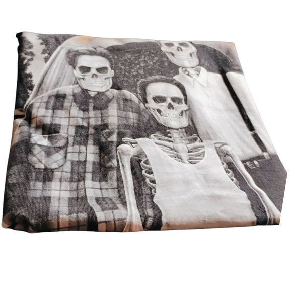 Men's Size Large Graphic T-Shirt Vatos Locos Forever DGA Mexican Skulls BLACK - Picture 2 of 8